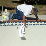 New Tile and white Plaster
Reyes Pool Plastering INC.
Click Image to enlarge. 